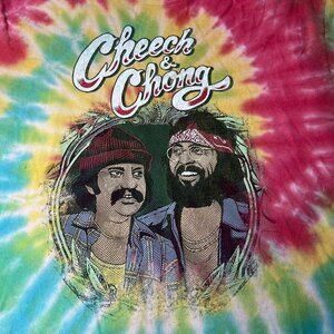 Cheech Chong Shirt Adult Medium‎ Tie Dye Movie Up In Smoke Hippie